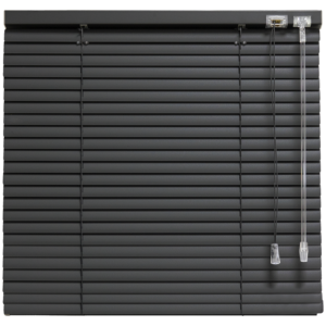 Aluminium jaloezie mat zwart (25 mm)